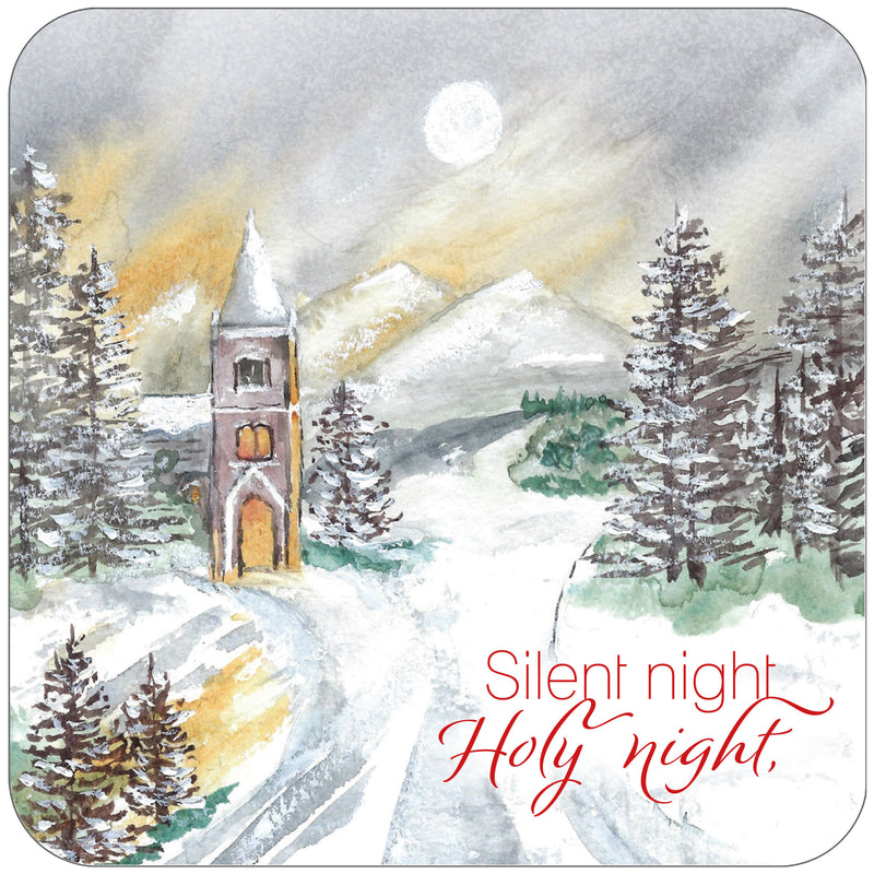 Silent Night Christmas Coaster