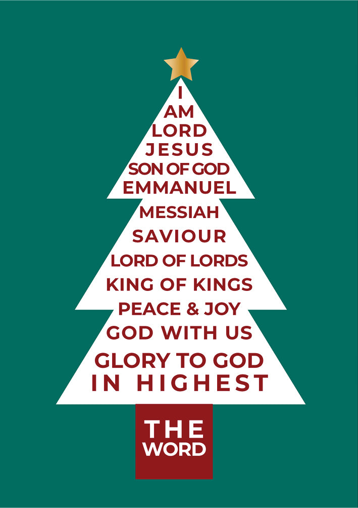 Christmas Tree with words F2411